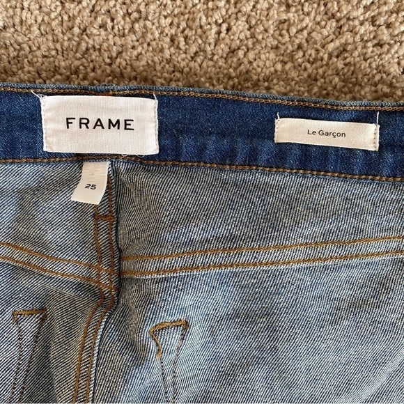 Frame Denim Le Garcon Slim Boyfriend Jeans In Riley Sz 25 - Picture 7 of 11